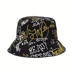 Letter Pattern Fisherman Hat Sun Hat Street Tide Cotton Hat