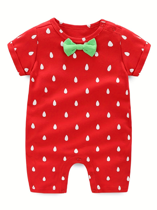 Baby Summer Graphic Cotton Onesie Short Sleeve Romper