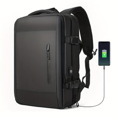 Expandable Travel Backpack Carry on Weekender Luggage Bag With USB Charging Port