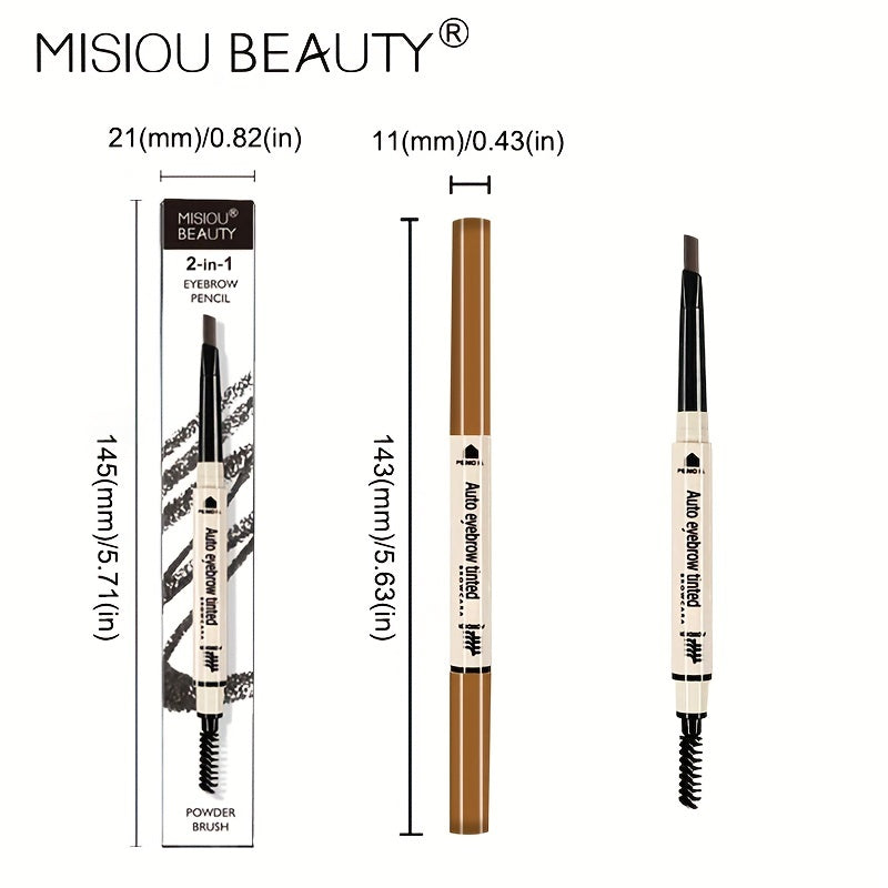 4 Colors Eyebrow Pencil Triangular Head Long Lasting Waterproof Sweat Proof