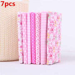 7pcs Cotton Craft Fabric Patchwork Bundle Squares DIY Sewing Scrapbooking