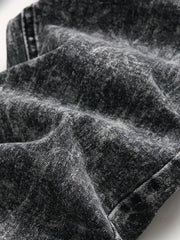 Slim Fit Flakes Pattern Biker Jeans Men's Casual Street Style Denim Pants