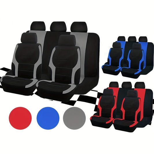 9pcs All Purpose Car Seat Cover Mesh Cloth Car Interior Five Seat Cover