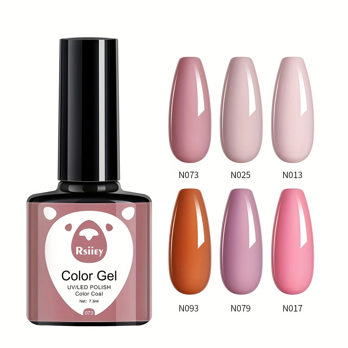 Nude Pink Gel Nail Polish Kit 6 Colors Soak Off No Wipe Gel Varnish Set