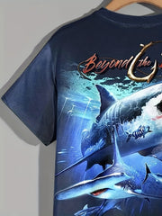 Men's Animals Graphic Print T shirt Casual Comfy Slightly Stretch Crew Neck Tee