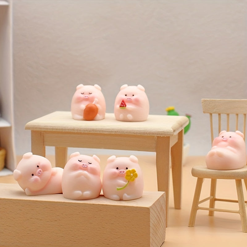 Mini Pig Resin Ornaments Children's Toy Artwork Decoration