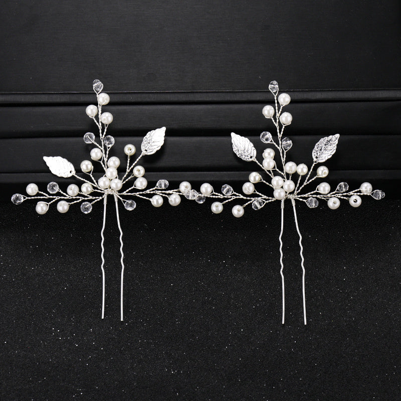 2pcs Women's Rhinestone Wedding Hair Comb Set