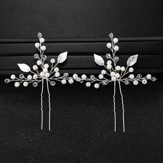 2pcs Women's Rhinestone Wedding Hair Comb Set