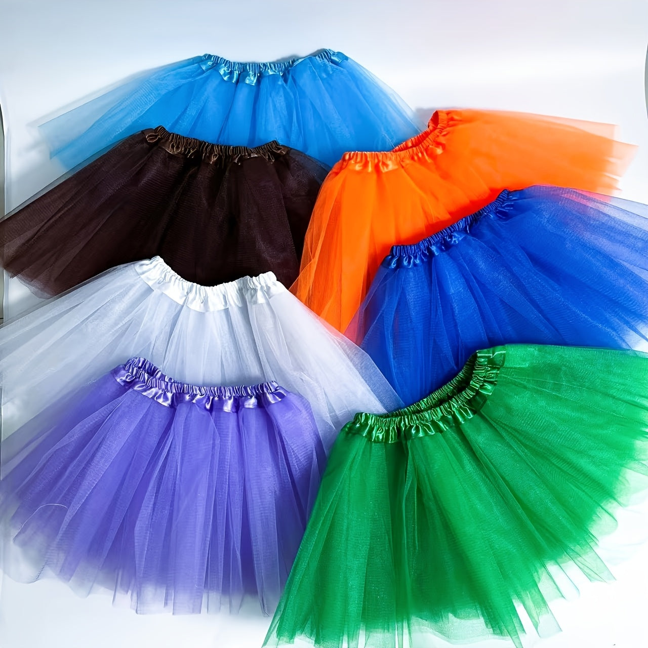 3 Layer Mesh Tutu Skirt for Girls Ballet Dance Costume