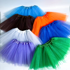 3 Layer Mesh Tutu Skirt for Girls Ballet Dance Costume