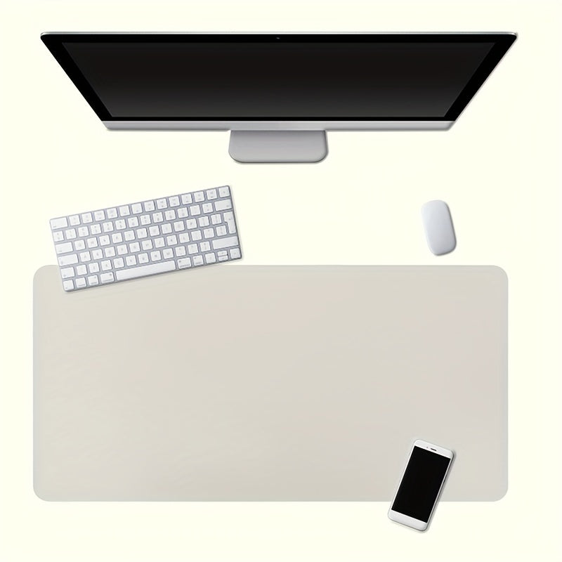 Anti-slip Solid Mouse Pad Waterproof PU Leather Office Desk Pad