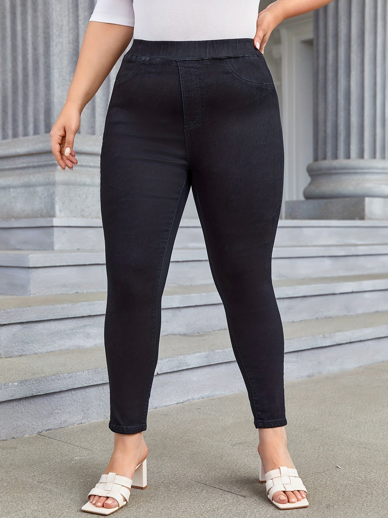  High Rise Stretch Skinny Jeans