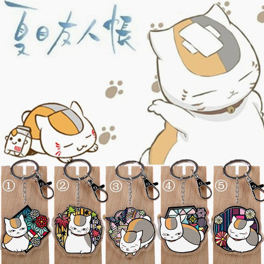 Anime Cat Keychain Acrylic Keyring Cute Schoolbag Accessory