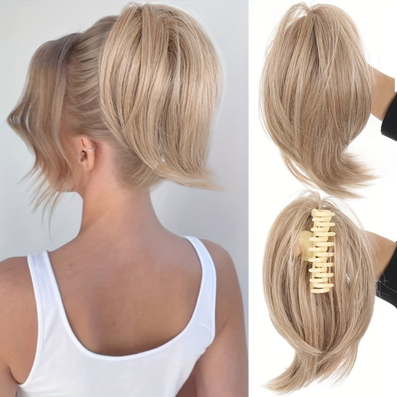 Synthetic Chignon Ponytail Hair Extension Messy Bun with Claw Clip