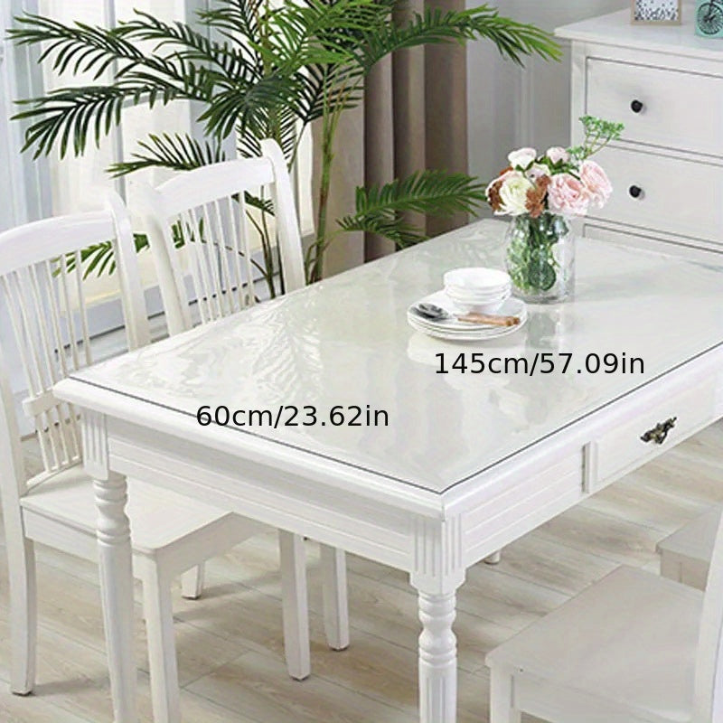 Clear PVC Table Top Protector  Rectangular Crystal Transparent Table Cloth