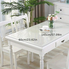 Clear PVC Table Top Protector  Rectangular Crystal Transparent Table Cloth