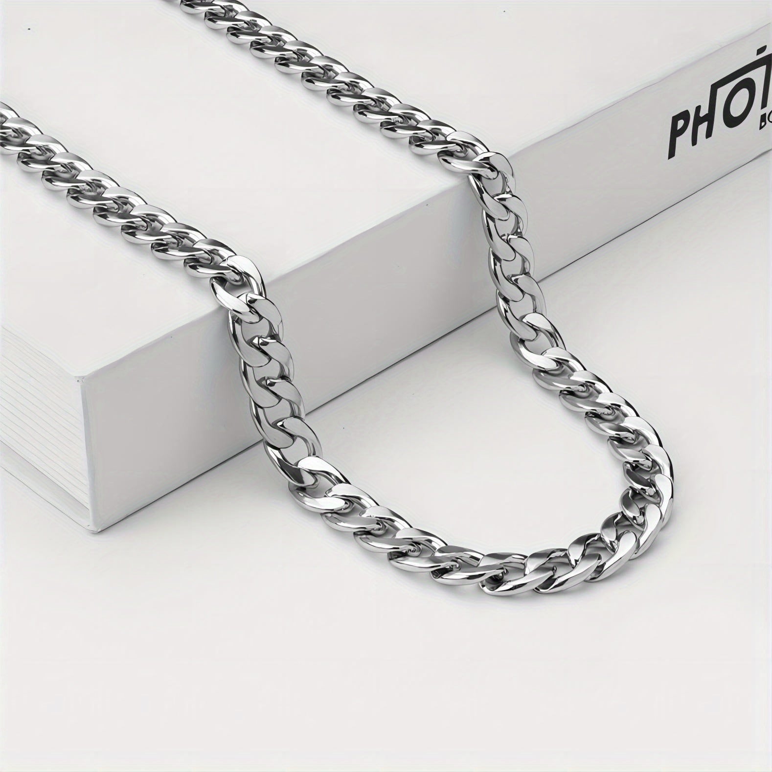 24IN Titanium Steel Cuban Chain - No Rust or Fading