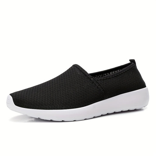 Women's Mesh Flat Shoes Breathable Lightweight Slip On Casual Walking Flats