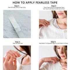 50pcs Double Sided Tape for Clothes and Body Sheer Colors Skin Friendly Adhesive