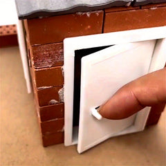 Mini Plastic Door & Window for Doll House Building Model