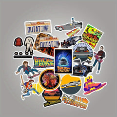 50pcs Sci Fi Movie Stickers - Vinyl Decals for Laptops & Bottles