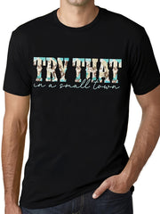 Small Town Pattern Print Men's Cotton T-shirt