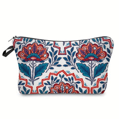 Vintage Floral Cosmetic Bag Women Multifunctional Makeup Travel Toiletry Bag