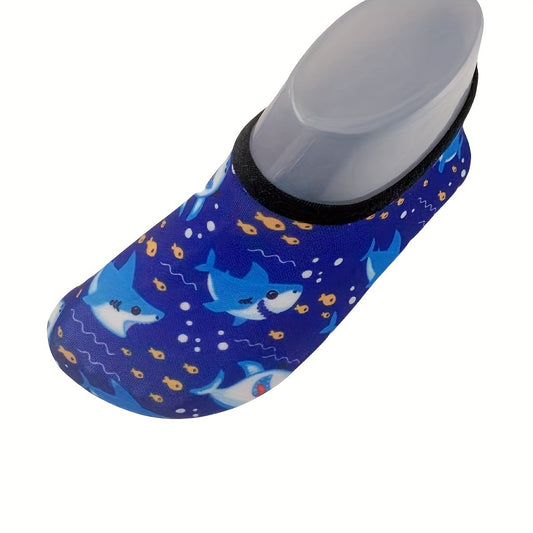 Boy's Shark Pattern Water Socks Non Slip Shoes