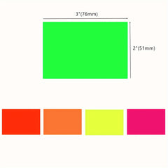 50psc 5 08 X 7 62 Cm Rectangular Inventory Labels 5 Colors
