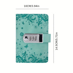 A7 Password Book w/ Lock Retro Diary