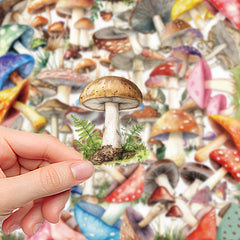 50 Colorful Mushroom Cartoon Stickers - Fun Decals for Phone