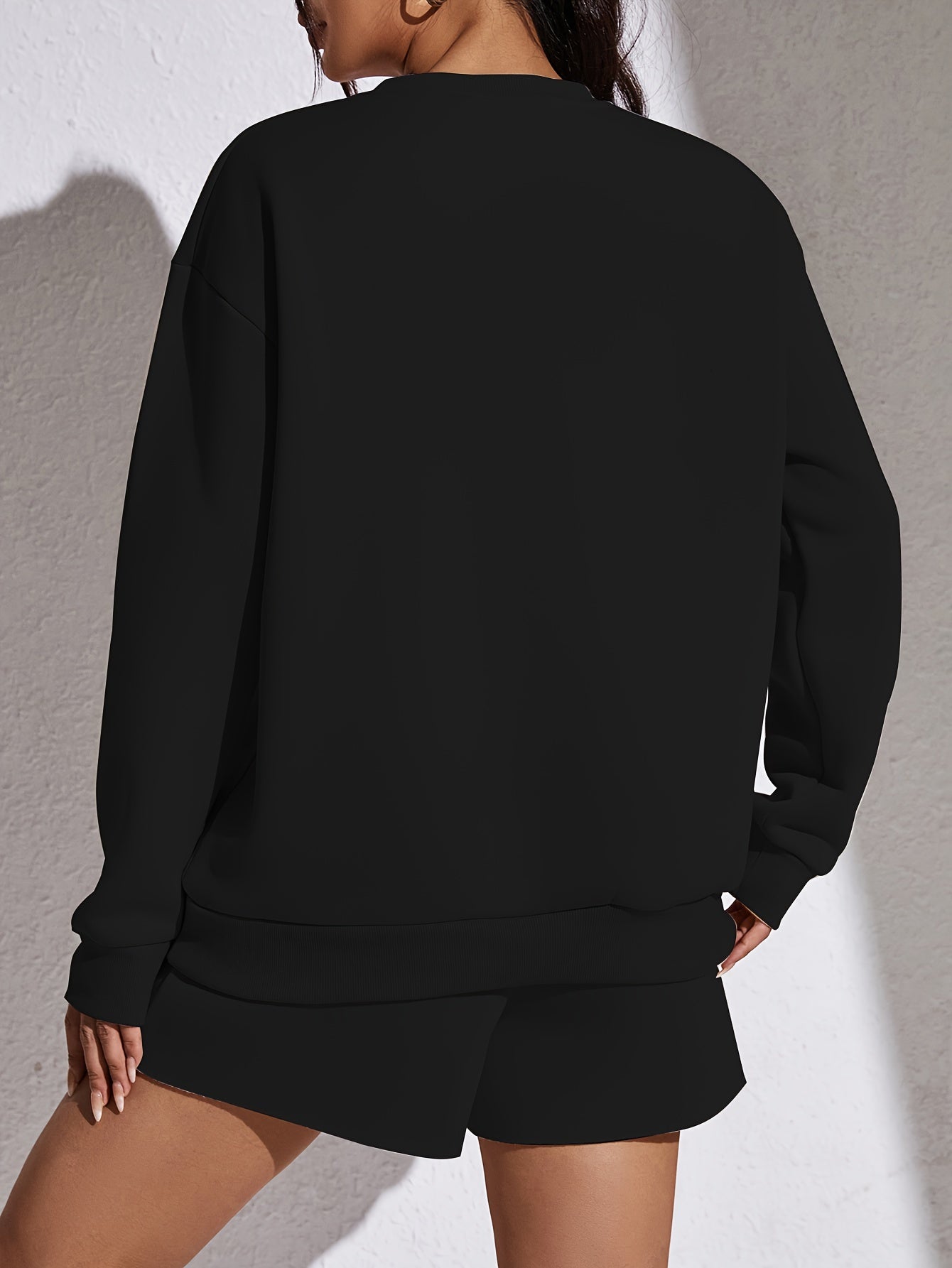 Los Angeles Print Two Piece Set Casual Long Sleeve Sweatshirt & Pants