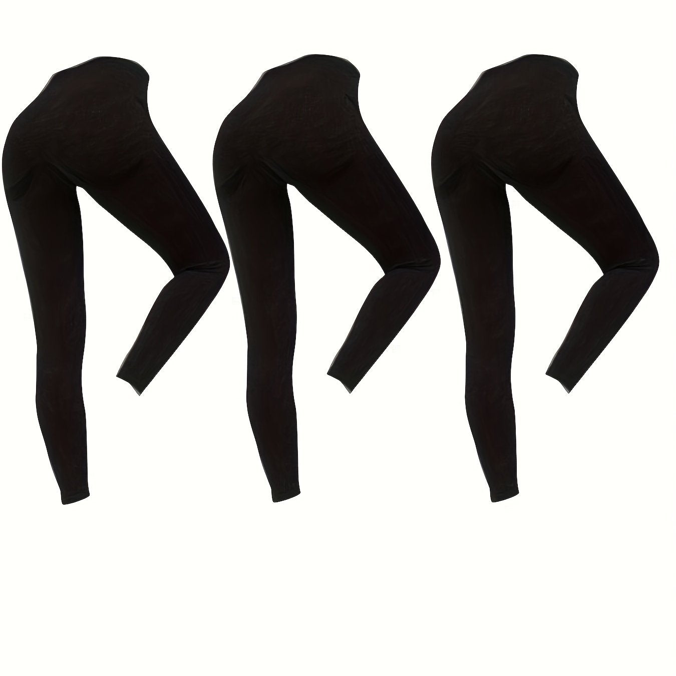 3pcs Seamless High Waist Yoga Leggings Tummy Control Tight Pants