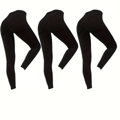 3pcs Seamless High Waist Yoga Leggings Tummy Control Tight Pants