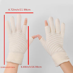 Knitted Fingerless Gloves Couple Wool Gloves
