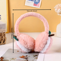 Cartoon Fruit Plush Earmuffs for Women - Warm & Stylish Winter Accessory