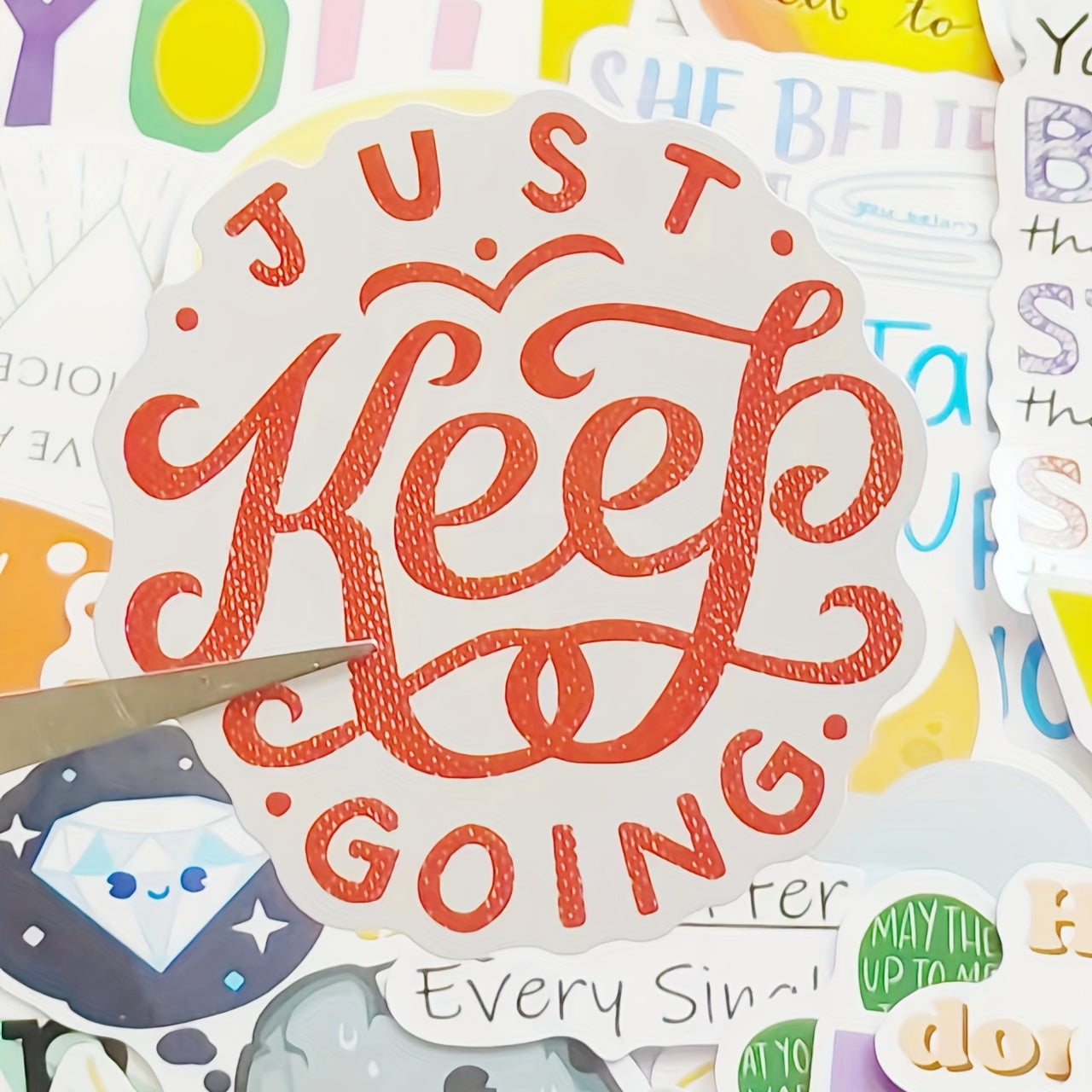 100 Pcs Waterproof Motivational Quote Stickers for Water Bottles Laptop Phone