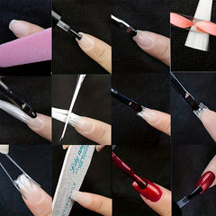 10 Pcs Fiberglass Nail Extension Silk Material False Nails Manicure Salon Tool