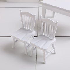 12 Dollhouse Dining Furniture Set with European Table Chairs