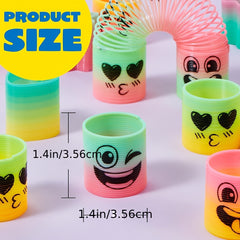 Mini Rainbow Ring Toy Gradient Expression Pattern Elastic Ring