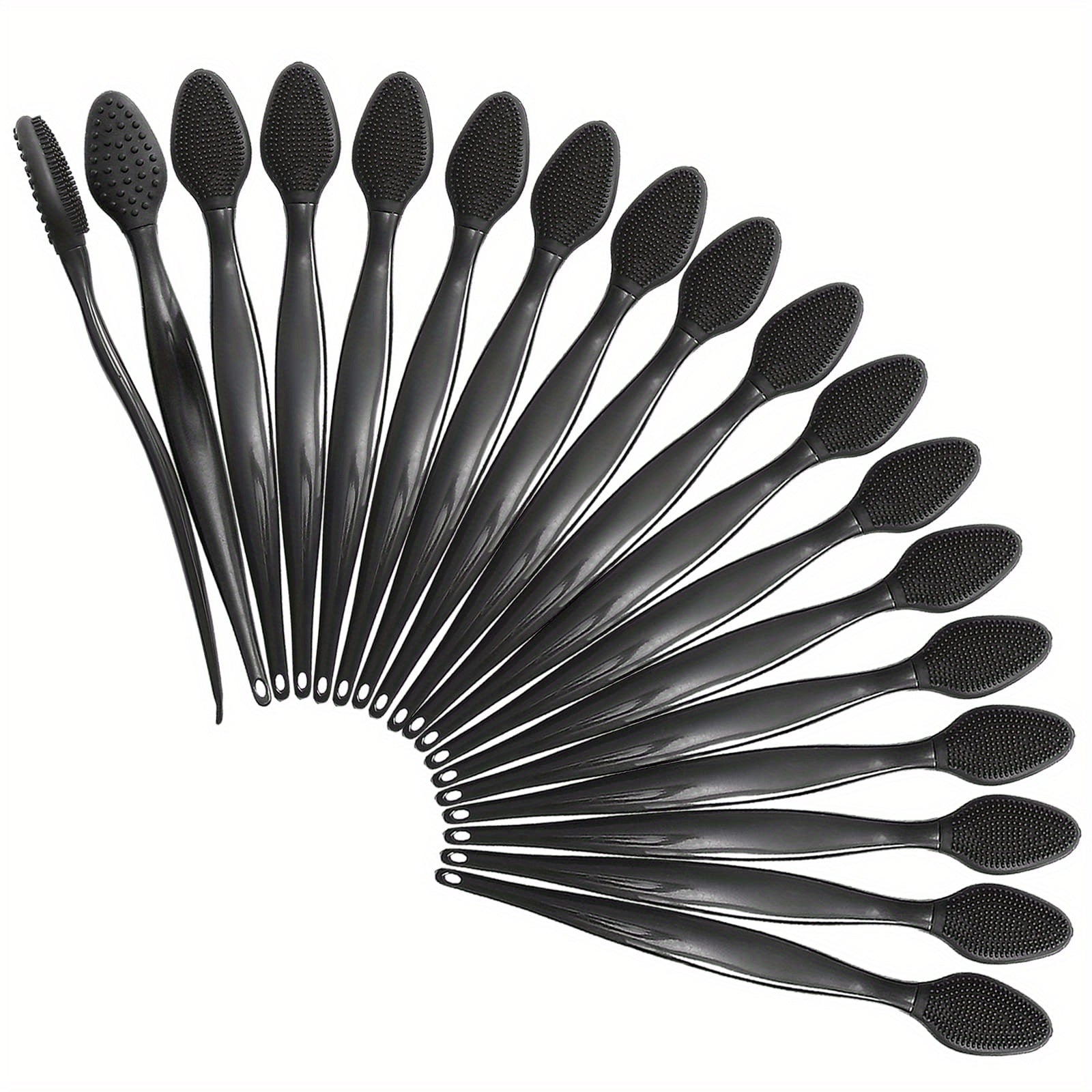 18pcs Silicone Lip Scrub Brush Double Sided Lip Face Exfoliating Scrubber