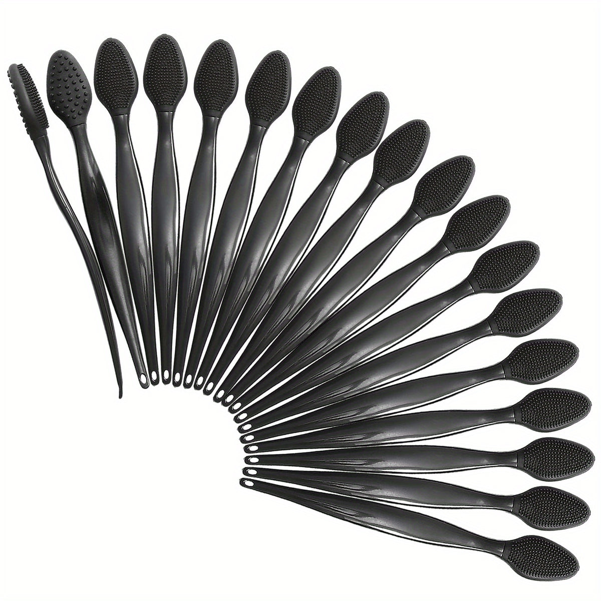 18pcs Silicone Lip Scrub Brush Double Sided Lip Face Exfoliating Scrubber