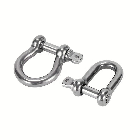 Stainless Steel D Shape Bow Load Shackle M4 12 7 81 M5 7 62