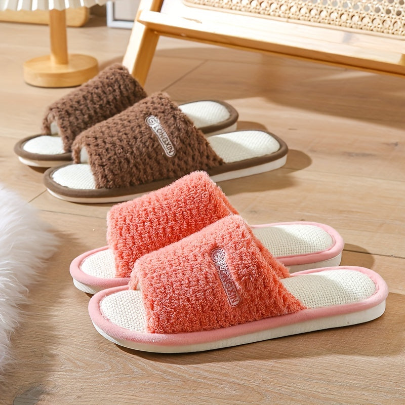 Women's Linen Slip-On Slippers Casual Comfort Shoes