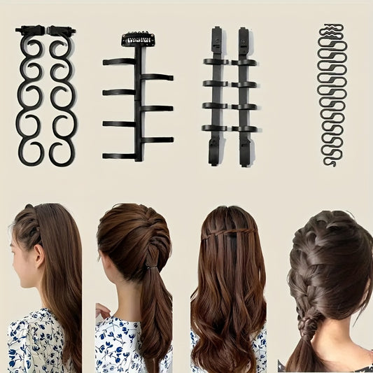 6pcs Hair Braiding Set Wave Fishbone Centipede Twist Styling Tools