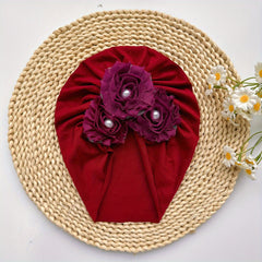 Baby Girls Flowers Decor Cap Soft Head Wrap