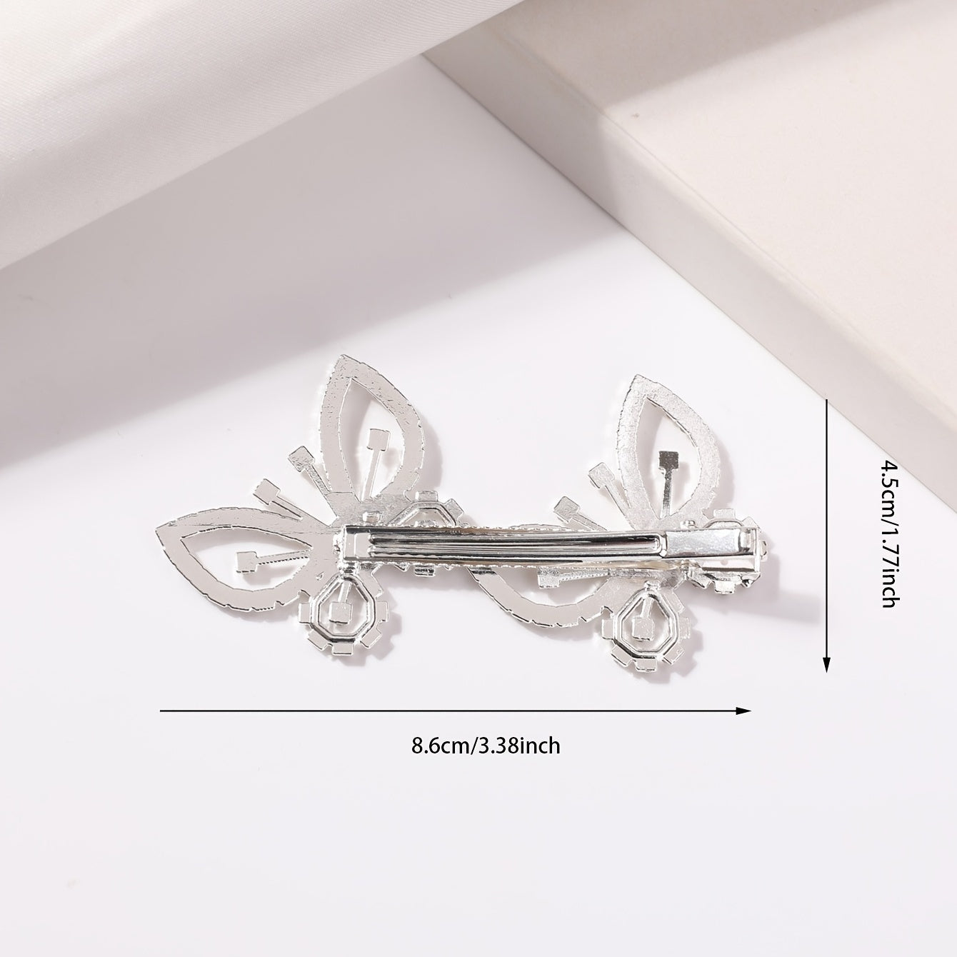 Rhinestone Butterfly Hair Clip Barrette Hair Slides Clip for Women Girls