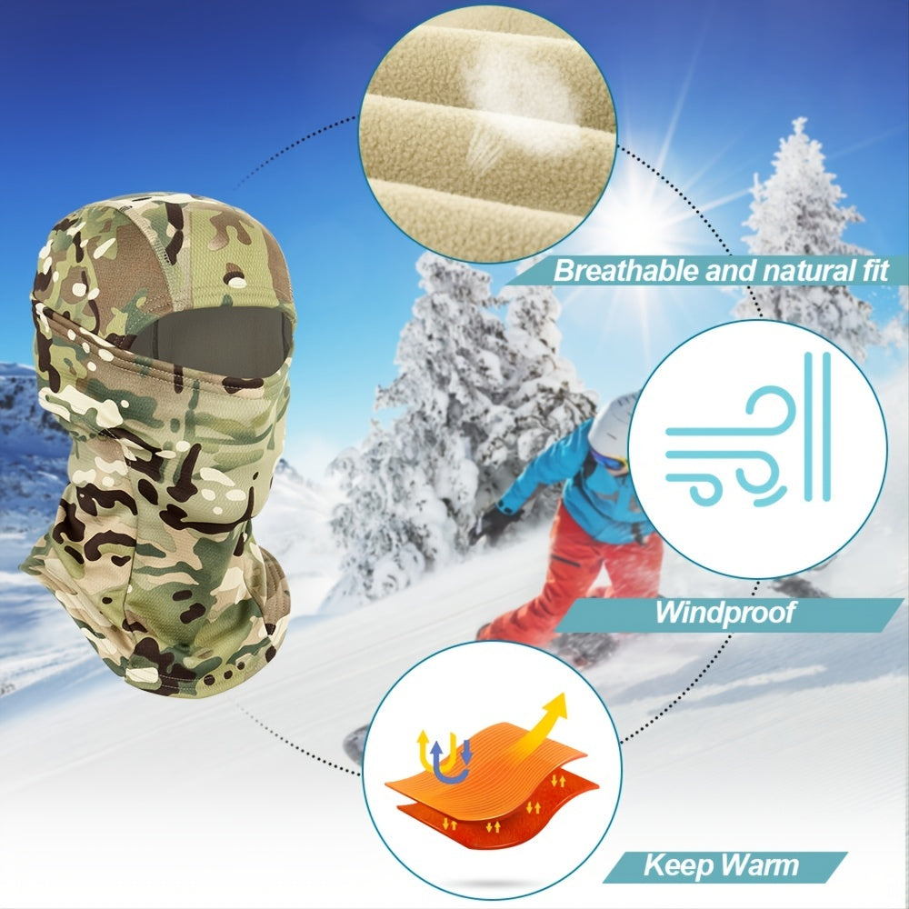 Camouflage Balaclava and Tactical Helmet Hats for Winter Protection