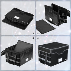 File Storage Box With Lock & Handles Portable Storage Basket