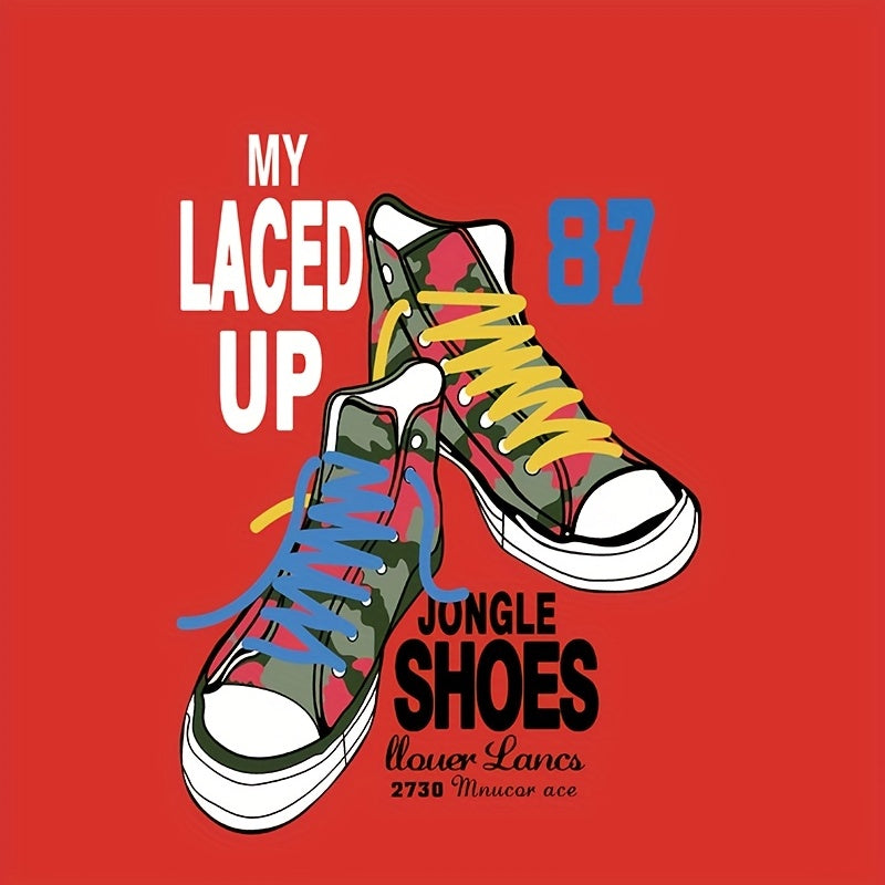 Men's Shoes Short Sleeved Pillow Canvas Bag Printing Stickers